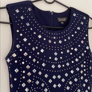 Fitted detailed Topshop Dress